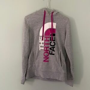 The North Face gray with pink hoodie, size small